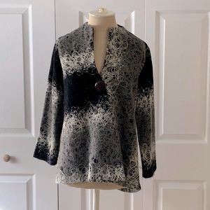 Yushi- Jacket- Small- Black, Gray & White- One Button